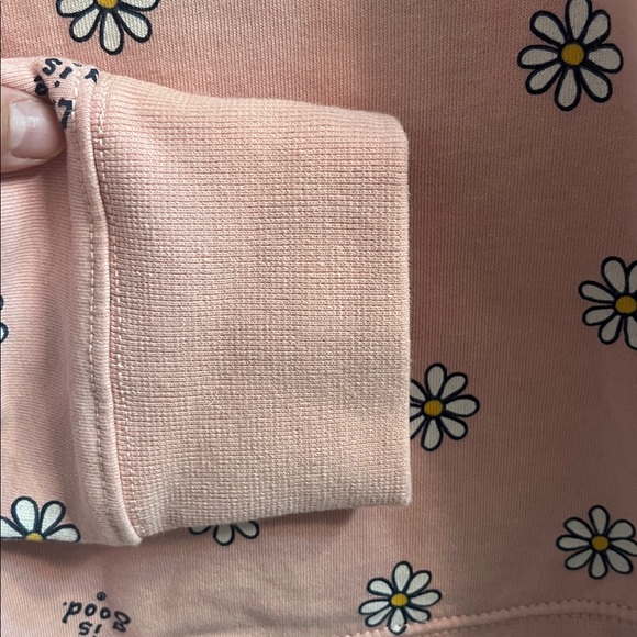 Life Is Good Pink Floral Women's Hoodie - Picture 5 of 9